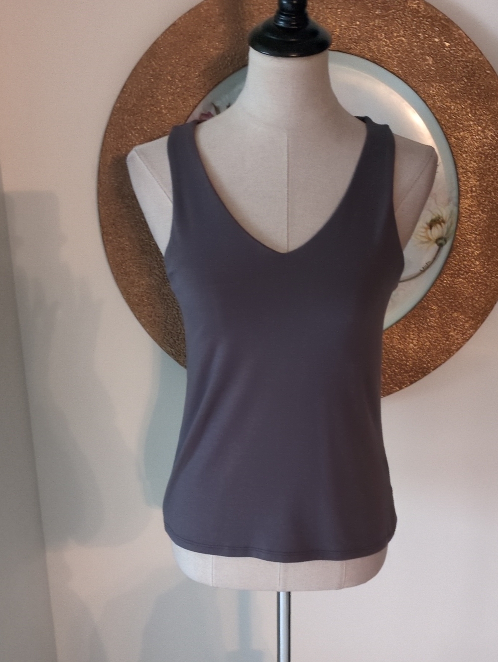 Athleta Charcoal Gray V-Neck Tank